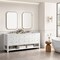 James Martin Vanities Breckenridge 72in Double Vanity, Bright White w/ 3 CM Arctic Fall Top 330-V72-BW-3AF - alternate 4